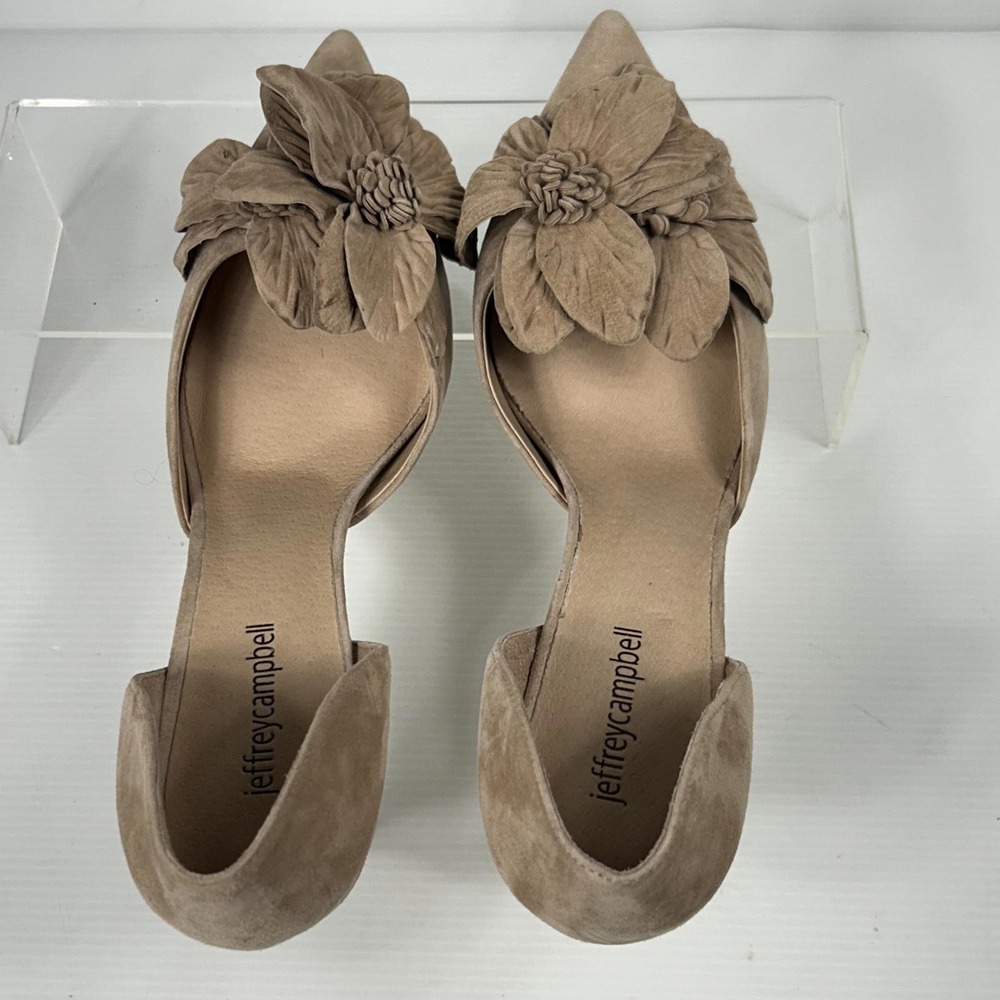 Jeffrey Campbell Size 9.5 Lillies Pointed Pumps NEW Suede Floral Heels $160 - Picture 14 of 14